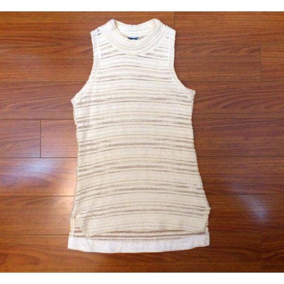 Dolan Anthropologie Piedra Cream Knit Tunic Sleeveless Sweater Tank Linen Sz XS - Picture 11 of 12